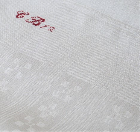 3 ungebrauchte neue Handtücher am Rand rote schmale Streifen Piquéwebung 45 x 97 cm