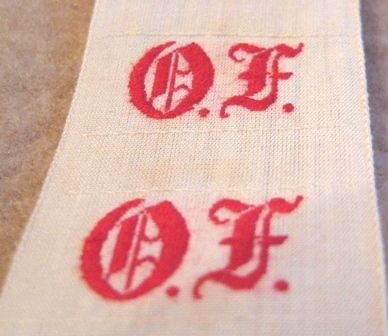 OF - 23 Stoffmonogramme in Frakturschrift